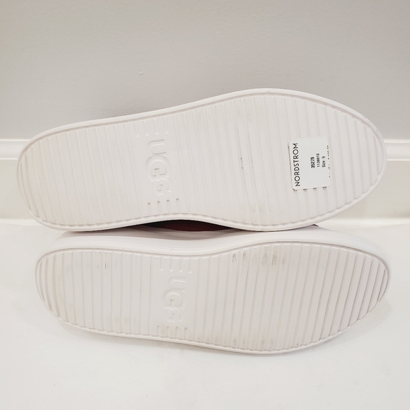 NEW UGG Scape Platform Sneakers Leather Lace Up Low Top Rose - Picture 5 of 6